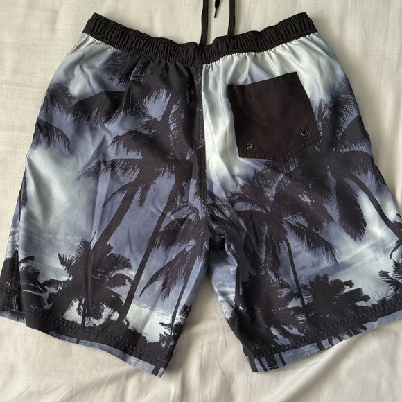 George Swimming Shorts Tropical Palm Trees, Purple/Blue Shades - Picture 2 of 3